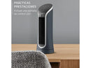 Ventilador de torre - Rowenta Eole Compact, 11 W, 6 velocidades, Silencioso, Temporizador, Negro Y Blanco
