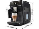 Cafetera superautomática - Philips EP3343/50, 19 bar, 230 W, 0.26 l, SilentBrew, Blanco y negro brillante