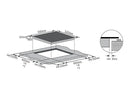 Placa inducción - ok. OBH 3611-1, 3 zonas, Zona grande 18/29 cm, 7200W, 51.7 cm, Negro
