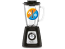 Batidora de vaso - Moulinex Blendforce LM4358, 800 W, 1.75 L, 6 Cuchillas, 2 velocidades, Tecnología Powelix, Vaso Vidrio Termorresistente, Negro