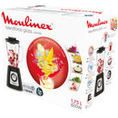 Batidora de vaso - Moulinex Blendforce LM4358, 800 W, 1.75 L, 6 Cuchillas, 2 velocidades, Tecnología Powelix, Vaso Vidrio Termorresistente, Negro