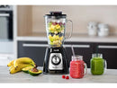 Batidora de vaso - Moulinex Blendforce LM4358, 800 W, 1.75 L, 6 Cuchillas, 2 velocidades, Tecnología Powelix, Vaso Vidrio Termorresistente, Negro